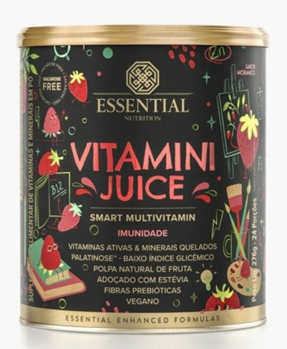 Vitamini Juice Essential 280g Multivitamínico Infantil Sabor Morango