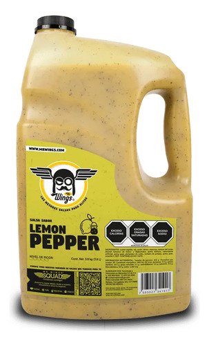 Salsa Lemon Pepper Mr Wings Aderezo Pimienta Limón Pa Alitas