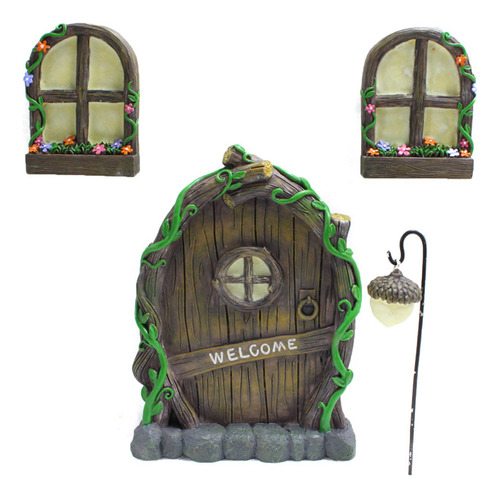 Colgante De Resina Para Puerta Y Ventana, Árbol Luminoso Par