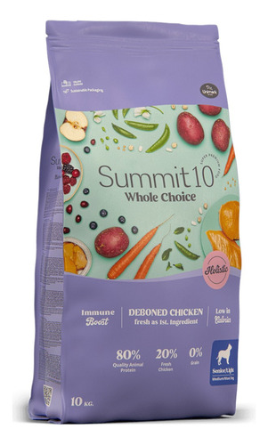 Alimento Superpremium Summit10 Whole Choice Senior/light 2kg