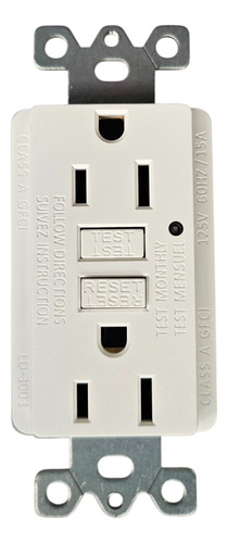 3 Pack Contacto Duplex Receptáculo Con Protección A Tierra Blanco