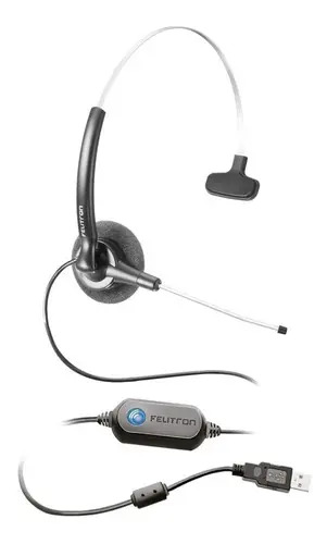 Headset USB Felitron Stile VoIP Slim com Cancelamento de Ruído