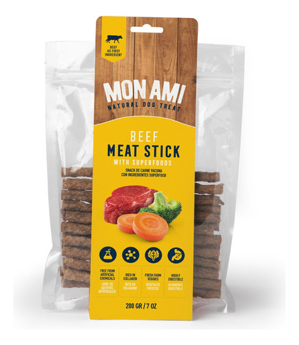Mon Ami Snack Palito Saludable Beef Meat Stick Carne 200g