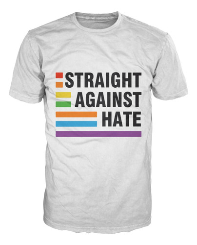 Camiseta Orgullo Against Hate Arcoiris Bandera Lgbt