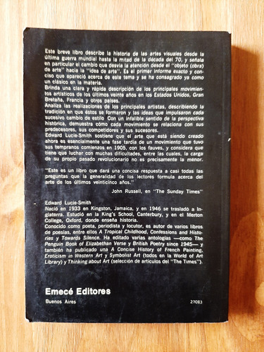 Movimientos En El Arte Desde 1945. Edward Lucie Smith (Usado)