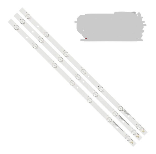 Kit De 3 Tiras De 7 Leds Panasonic Tc32a400x