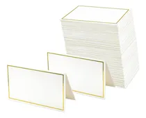 Comprar 100 Tarjetas De Lugar, Tarjetas Plegables, Tarjetas Dorado