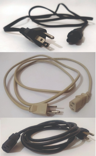 Paquete De 3 Cables De Corriente O Poder Pc O Monitor