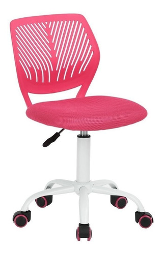Imagen 2 de 4 de Silla de escritorio Home Make Carnation rosa con tapizado de mesh