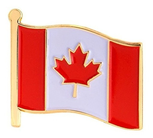 La Bandera De Canadá País Pin De La Solapa Hecha De Metal Re