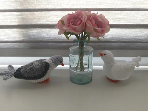 Parejita Palomas Crochet. Regalo San Valentín Original!
