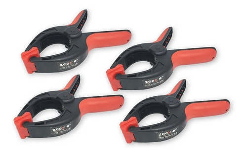 Set 4 Prensas De Mano Plastica 4 Pulgadas Pinza Clamp Zeex