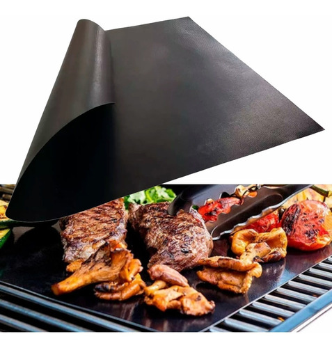 Manta Teflon Grill 40x33cm Anti Aderente Churrascos Fogão 