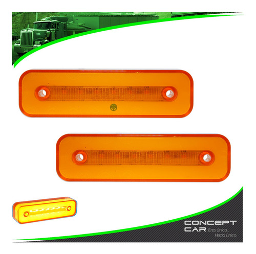 Par Plafones Rectangular 6 Led Aro Gel Estrobo Lateral 12-2f