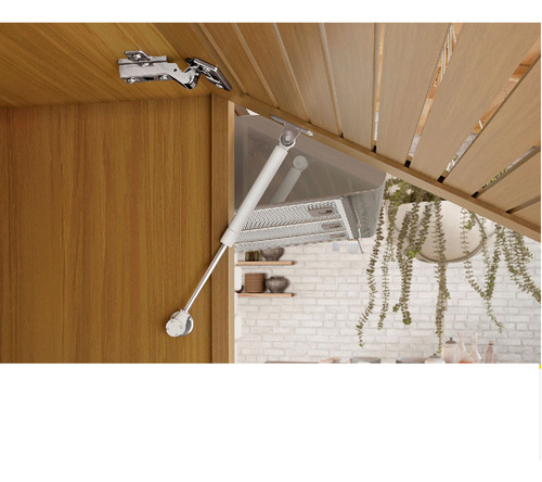 Cozinha Modulada 4 Peças Ripado Torre Quente Princesa Mdf Cor Freijo com Grafite