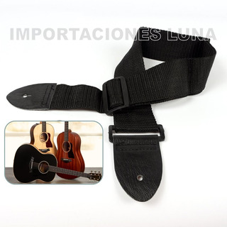 XuBa Correa Ajustable para Guitarra de algodón con Extremos de Piel para Guitarra eléctrica acústica Folk 