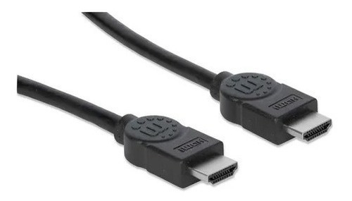 Cable HDMI Alta Velocidad con Canal Ethernet, 2 metros, Manhattan 323215, HEC, ARC, 3D, 4K@30Hz, Audio y video HD de calidad excepcional