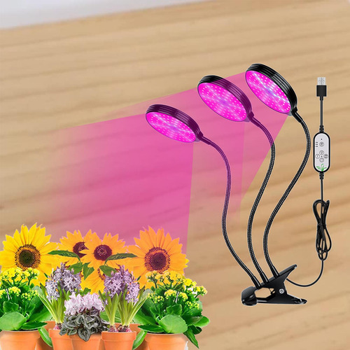 Lámpara De Clip Flexible 45w 3 Cabeza Redonda