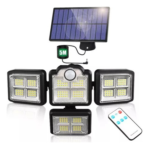 Lámparas Solares Jardin De Pared Exteriores 198led 3 Modos