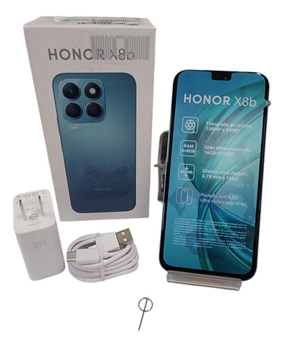 Celular Honor X8b Dual Sim 8+8gb Ram 512gb Liberado Azul Acero
