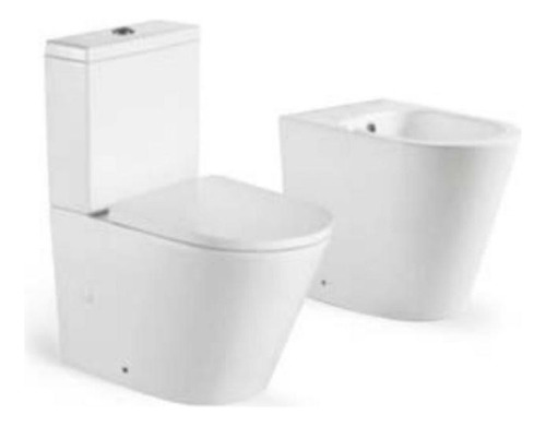 Juego Inodoro Largo Deposito Tapa Bidet Padova Piazza Zio