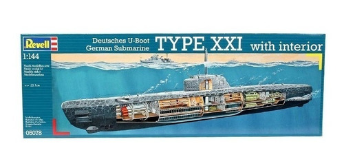 U-boot Typ Xxi U 2540 By Revell Germany # 5078  1/144