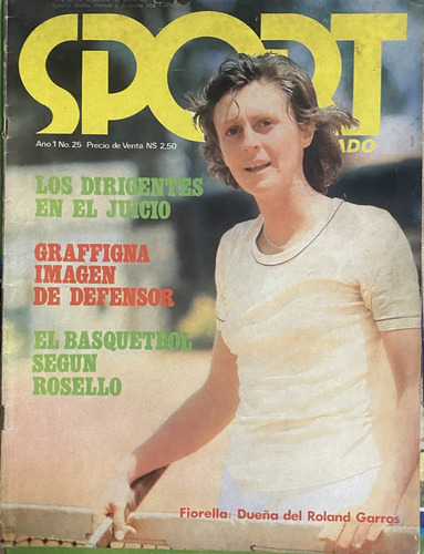 Revista Sport Ilustrado Nº 25, Fiorella Tenis,  Fútbol Cr04