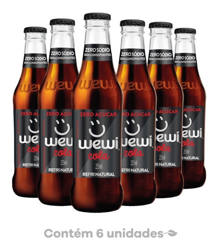 Refrigerante Orgânico Zero Açúcar Cola Wewi 255ml