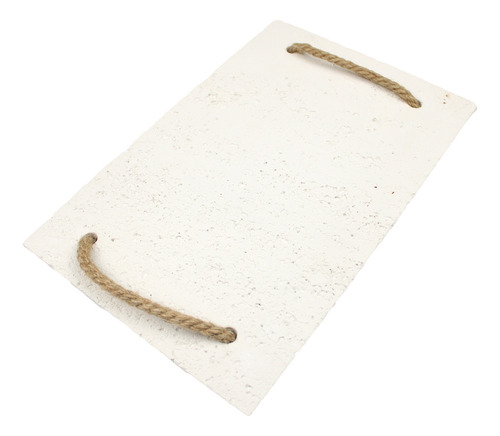 Bandeja Mesa Plana Decorativa Multiuso Blanca Rectangular Color Blanco