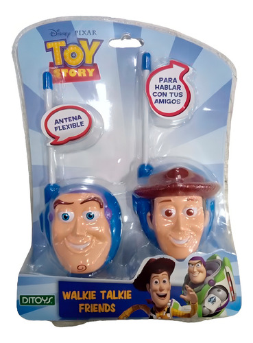 Walkie Talkie Toy Story Woody Y Buzz Handys Disney Ditoys Color Azul