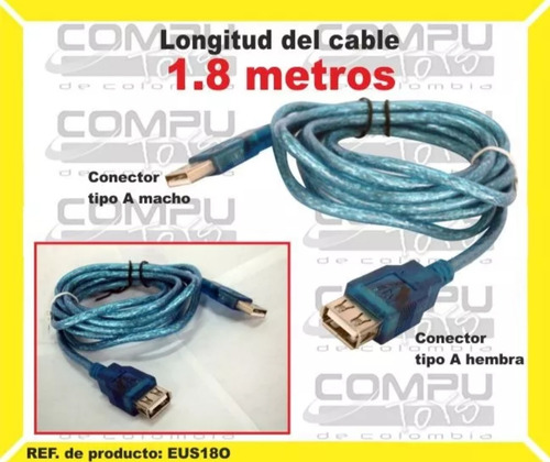 Extensión Usb Tipo A Desoxigenada 1.5metros