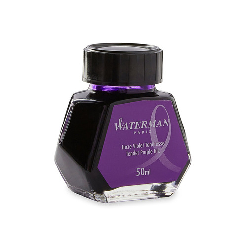 Waterman 1.7 Oz Ink Bottle For Fountain Pens, Tender Purple