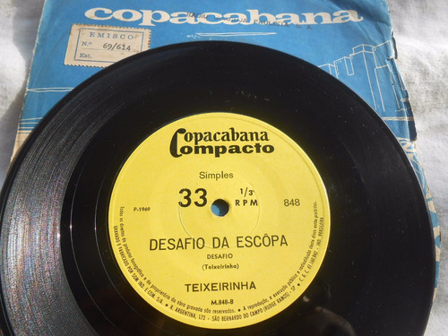Teixeirinha Sai Jacaré Desafio Da Escôpa Compacto Vinil 7 (Usado)