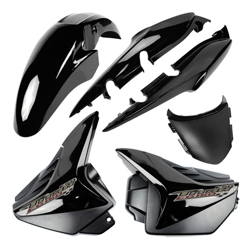 Kit Roupas Moto Cg Titan 150 2009 Preto Todas + Kit Adesivo