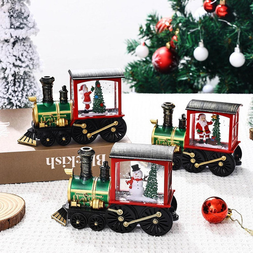 Adorno De Tren Navideño, Regalo De Navidad, Papá Noel Rojo