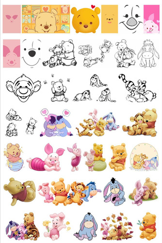 Baby Winnie Pooh! 83 Vectores. Super Exclusivos! Estampas!!