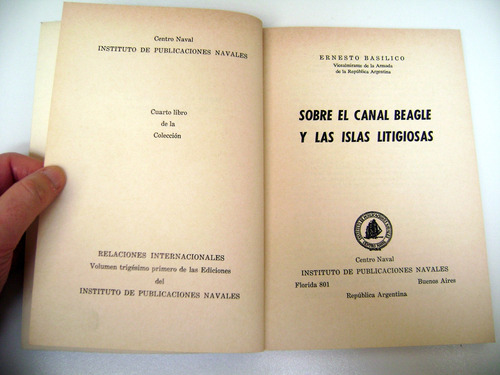 Sobre El Canal Beagle Islas Litigiosas Basilico 1974 Boedo (Usado)