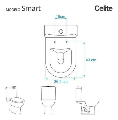 Smart Celite Branco Assento De Poliéster