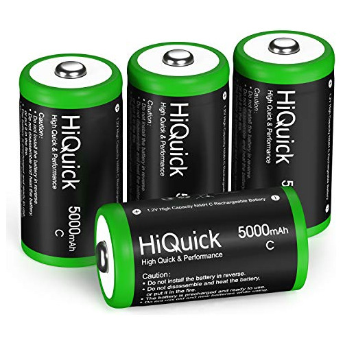 Nimh C Size Rechargeable Batteries 5000mah 1.2v High Ca...