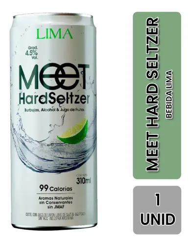 Cóctel Meet Lima Hard Seltzer Lata 310ml.