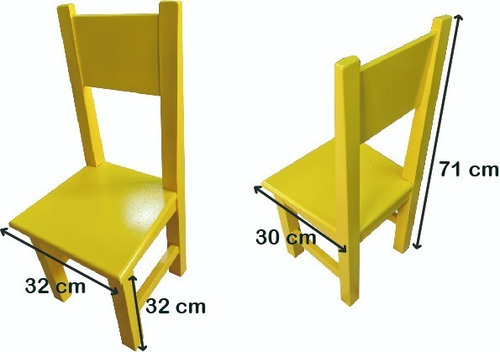 Silla Infantil Alta De Madera - Creativo Material Didactico