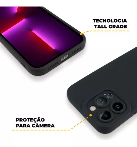 Capa Premium Silicone iPhone 13 pro max – preta.
