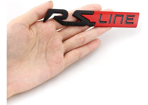 2 Unidades Rs Line Emblema 3d Insignia Of Metal Compation Co