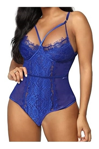 Body Sexy De Encaje De Pestañas Lencería Talla S