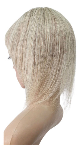 Prótese Capilar Franja -cabelo Humano Loiro Claro Loiro Clarissimo P