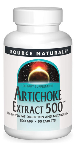 Source Naturals Extracto De Alcachofa 500 Mg 90 Tabletas Sabor Sin Sabor