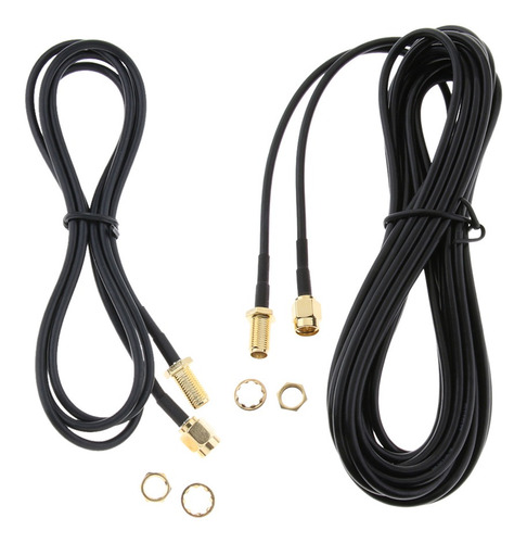 2 Unidades Rp-sma Macho A Hembra Tuerca Bulkhead Crimp Rg174