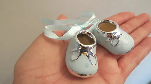 30 Pares Sapatinho Porcelana Menino Menina Revela o Bebe Frete