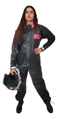 Conjunto Capa De Chuva Pioneira Pvc Bravo Com Capuz Moto