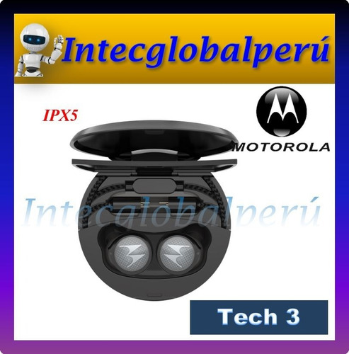 N Audífono Motorola Tech3 True Wireless Ipx5 Bluetooth 5.0